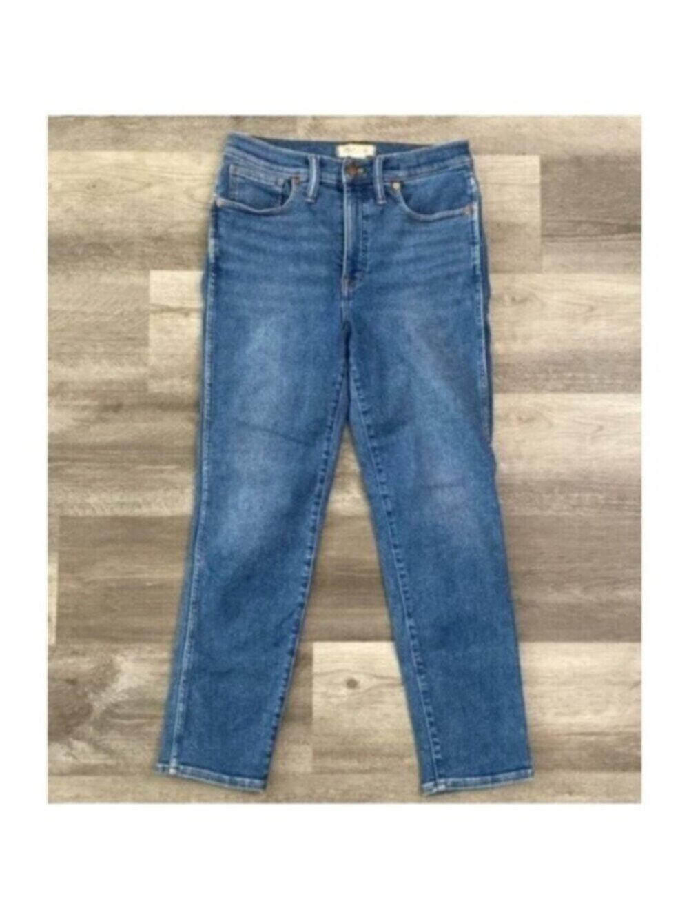 Madewell Stovepipe Jeans Magic Pockets Straight Leg Blue Denim Preppy Size 27